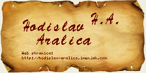 Hodislav Aralica vizit kartica
